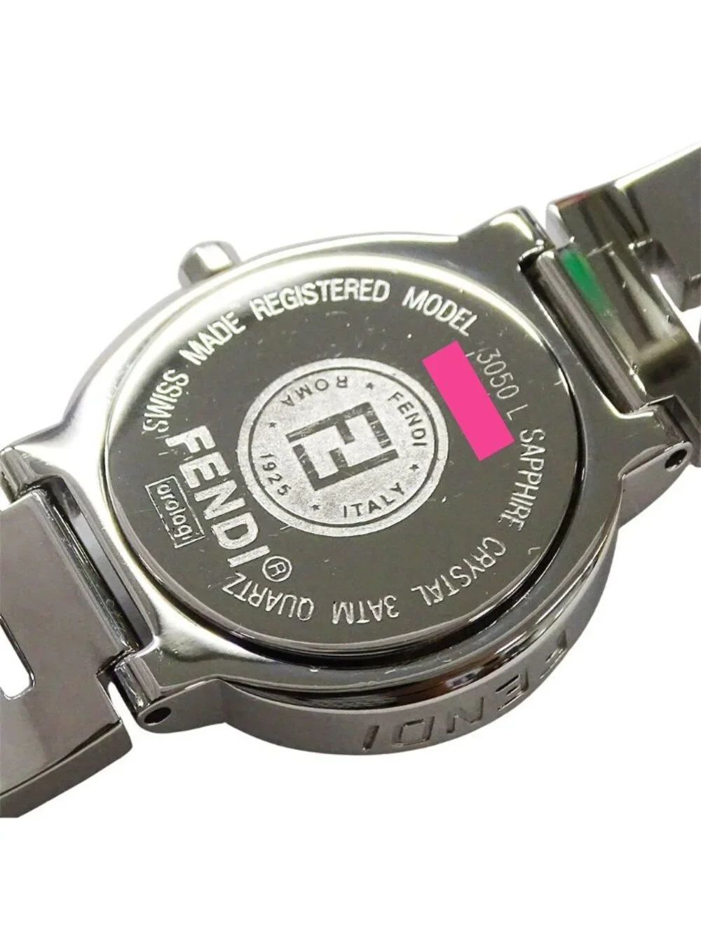 Fendi Watch Orologi Quartz Stainless Steel Silver Black